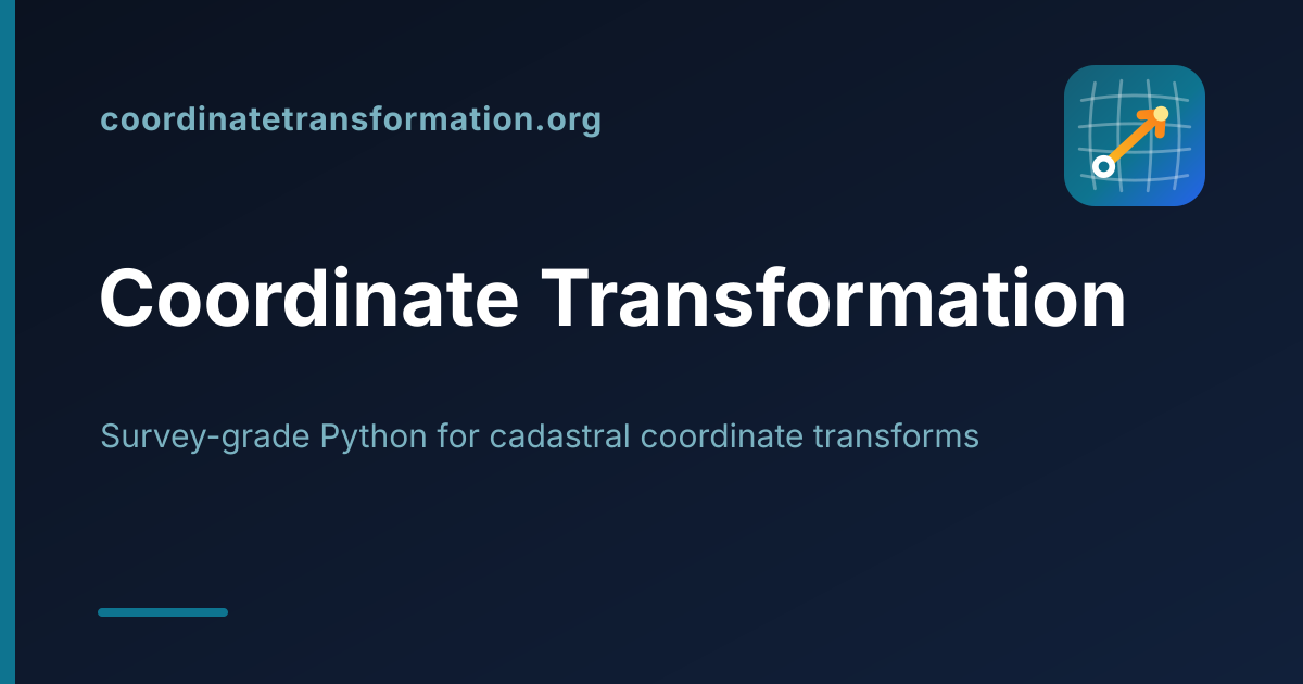 Python for Cadastral Coordinate Transformation